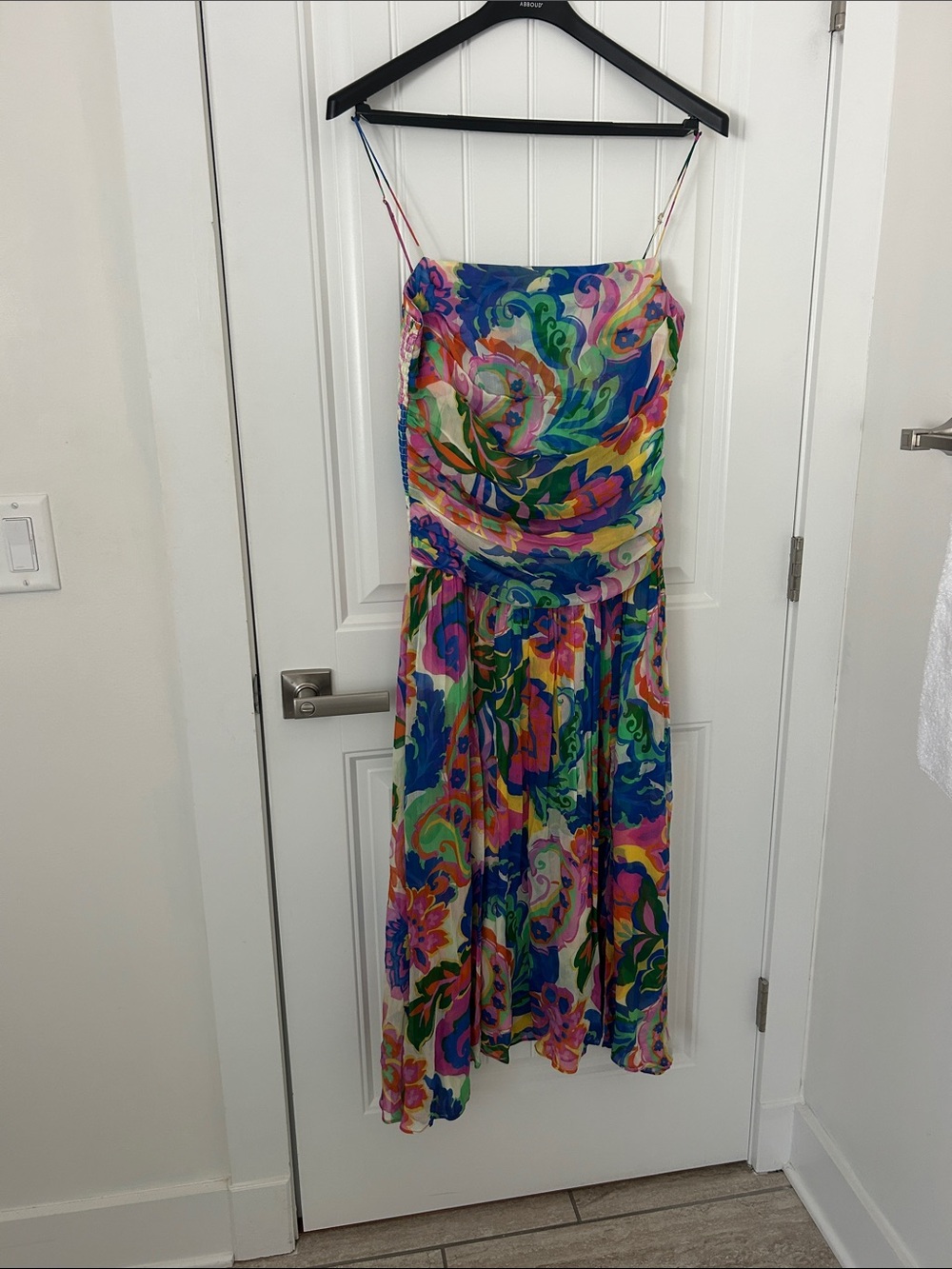 Amanda Uprichard Multicolor Floral Midi Dress